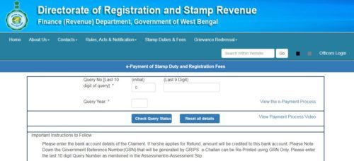 West Bengal Property Registration